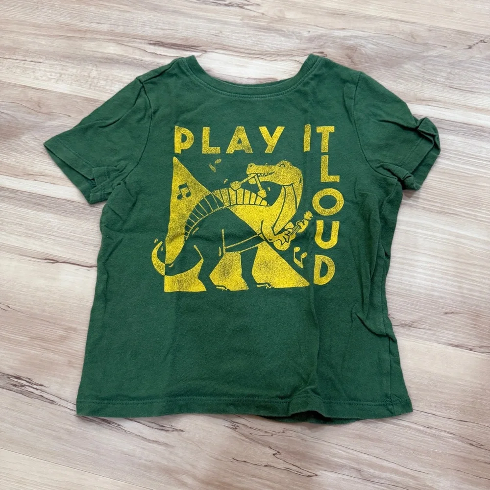 Old Navy Green Dinosaur Graphic Tee Size 4T